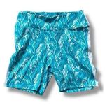 Victoria’s Secret Pink Active High Waist Bike Short Bright Marine Marble Large Blue Photo 0