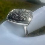 Sima K Sterling Silver & Black Enamel Ring with Pink Pavé Stones Via Photo 3