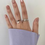 Belt Heart ring belt ring Silver Photo 1