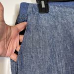 J.Jill Women's  Love Linen Blue 100% Linen Ankle Pants Size Med EUC #7353 Photo 3