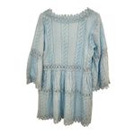 Melissa Odabash Blue Crochet Victoria Kaftan Dress Beachwear Coverup Medium Photo 2