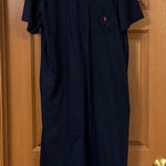 Polo Ralph Lauren Women Cotton Jersey Tee Pony Logo Dress Size S Blue Photo 0