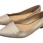 H by Halston H‎ by Halston Women's Metallic Embossed Python Flats-Lucille Size 7M Photo 0