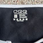 OQQ Black Short Sleeve White Trim Notch Neck Tummy Control Bodysuit Womens Large Photo 1