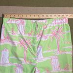Lilly Pulitzer Size S Vintage Crop Pants Cabana Banana Stretch Green Pink Resort Photo 4
