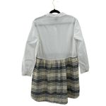 French Connection NWT Arla Long Sleeve Flannel Plaid Cream Shirt Dress Size 8 Photo 2