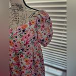 SheIn Floral Print Puff Sleeve Top Photo 2
