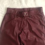 Hue Burgundy Leatherette Faux Leather Leggings Photo 4