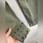 Rock & Republic  Green Jeans Size 8 Green Grommet Slimming Denim RX Fever 0099‎ Photo 2