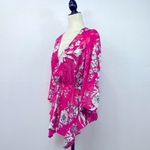 Nine West Magenta Floral-Print Top Size M Photo 5