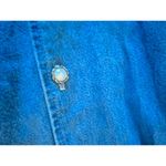 VTG Bridge Sports Wear Denim Dress Women Medium Cottage 90s Prairie Peasant Flaw Blue Photo 6