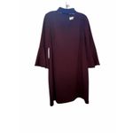 Eliza J  Women's Bell Sleeve V-Neck Cut Out Shift Eggplant Dress Photo 1