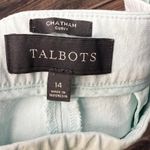 Talbots Women's Chatham Curvy Dress Pants Size 14 Teal Casual Photo 1