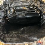 Vintage 80s Clemente Black & Silver Metallic Snakeskin Leathe Purse Clutch, RARE Photo 10