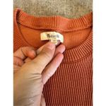 Madewell  long sleeve ribbed top bell sleeves size small burnt orange Photo 4