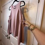 American Eagle  Outfitters Cold Shoulder Sleeveless‎ Knit Top Sweater Pink XS # Photo 3
