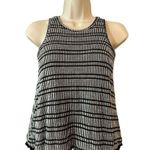 W5  by Anthropologie Top Women’s X-Small Black White Stripe Pom Pom Tassels Tank Photo 0