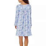 Eileen West Blue Floral Long Sleeve Mini Short Night Gown‎ XS Blue White Photo 1