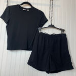 Babaton Aritzia & Tna Pull on Short & Black Crew Neck Short Sleeve Tee Bundle Size S Photo 0