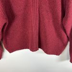 L.L. Bean Wool Blend Sweater Women XL‎ Red Knit Full Zip Fisherman Vintage Photo 2