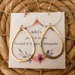 adri's White And Gold Tear Drop Earrings  Photo 0