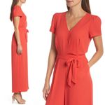 J.Crew Wrap Jumpsuit NO BELT NWT Flaws Short Sleeves Size 0 V-Neck Wide Leg Photo 4