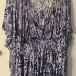 Torrid 5 Purple Tie-Dye Mesh Smock Waist Swimsuit Cover Up Dress 5x 28 Photo 0