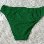 Good American  Sparkle Good Waist Cheeky Bikini Bottom Summer green size 7 Photo 6