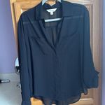 Decree Black Sheer long Sleeve blouse Photo 0