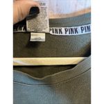 PINK - Victoria's Secret  Women's Olive Green Sweatshirt Size Medium Long Sleeve Photo 4