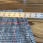 Dee Elly NWOT Glen Plaid Asymmetrical Mini Skirt Gray Red Check Button Front M Photo 7