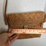 Kacaus Cork Crossbody Bag Small Gold Buckle Flap Shoulder Purse Tan Photo 9