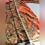 Natural Life  Floral Boho 3/4 Sleeve Button Front Rayon Tunic Shirt Dress Size XL Photo 7