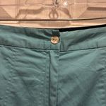 Tommy Bahama Women's Teal Stretch Cotton Capri Pants Size 14 Resortwear Beach Photo 2