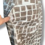 Peserico Beige White Geometric Checkered Print Sleeveless Shift Dress Italian 40 Tan Size 6 Photo 8