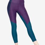 Outdoor Voices Full Length Purple & Blue Tri Tone Colorblock Warm Up Leggings S Photo 0