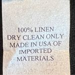 Caroline Rose Linen 1X Black Crewneck 3/4 Tabbed Sleeves Tunic Top Oversized Photo 7