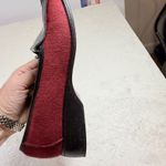 DKNY Kiltie Wedge Flannel Shoes Red Burgundy Size 8 Made in Italy Photo 3