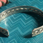 Vintage Mexican Sterling Silver Braided Cuff Bracelet Photo 0