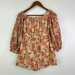 Lovers + Friends  Bosworth Off the Shoulder Romper Tropical Print‎ Size S Photo 5