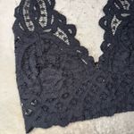 Free People NWT Black Lace Halter Bralette Photo 2
