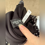 Boston Proper Polk-a-Dot Shoulder Skimming Smocked Waist Dress Black White Polka Dots Size XS Photo 7