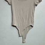 Wasabi + Mint  Cream Square Neck Bodysuit Sz M Photo 3