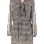 Mango MNG by  Tie Front Printed Dress S NWOT Photo 0