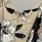 Dotti Black & Beige Floral Jumpsuit adjustable straps and zipper closure Tan Size 10 Photo 5