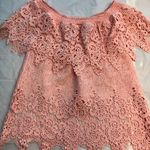 Pastel All Lace Top Size Medium Color Peach EUC Photo 5