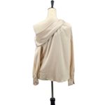 Heartloom  Keely Top Satin Off the Shoulder Long Sleeve Champagne Sz M‎ Photo 9