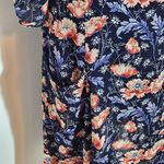 Navy Floral Dress Size XL Zara Floral Wedding Guest Dress Photo 4