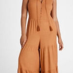 Anthropologie  Saturday Sunday ribbed tiered jumpsuit rust colored‎ size XS Photo 0