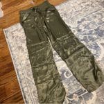 J.Crew  Shimmering Satin Olive Pants Photo 0